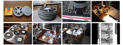 日本サーフィン歴史保存協会の作業場とフィルム